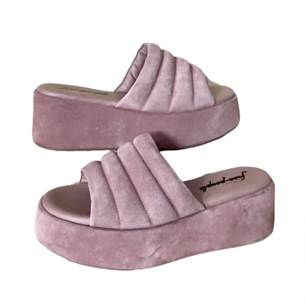 Free People NIB almost paradise suede platform sandals